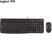 罗技（Logitech）MK120 键鼠套装 有线键鼠套装 办公键鼠套装 电脑键盘 笔记本键盘 黑色