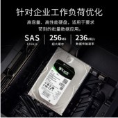希捷(Seagate)企业级硬盘 4TB 256MB 7200RPM SAS接口 希捷银河Exos 7E10系列 ST4000NM001B