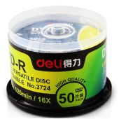 得力（deli）3724-DVD-R空白刻录光盘 50片/盒