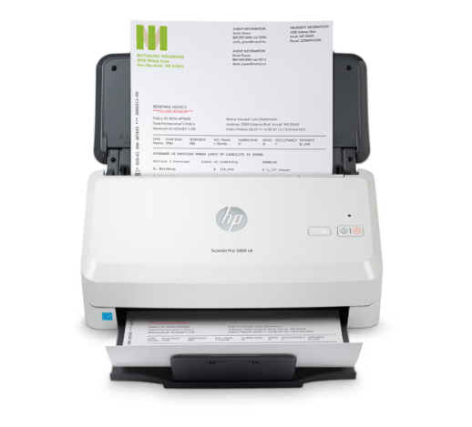 惠普（HP）ScanJet Pro 3000s4 馈纸式A4高速高清自动双面办公文档扫描仪 40ppm/80ipm U盘扫描 